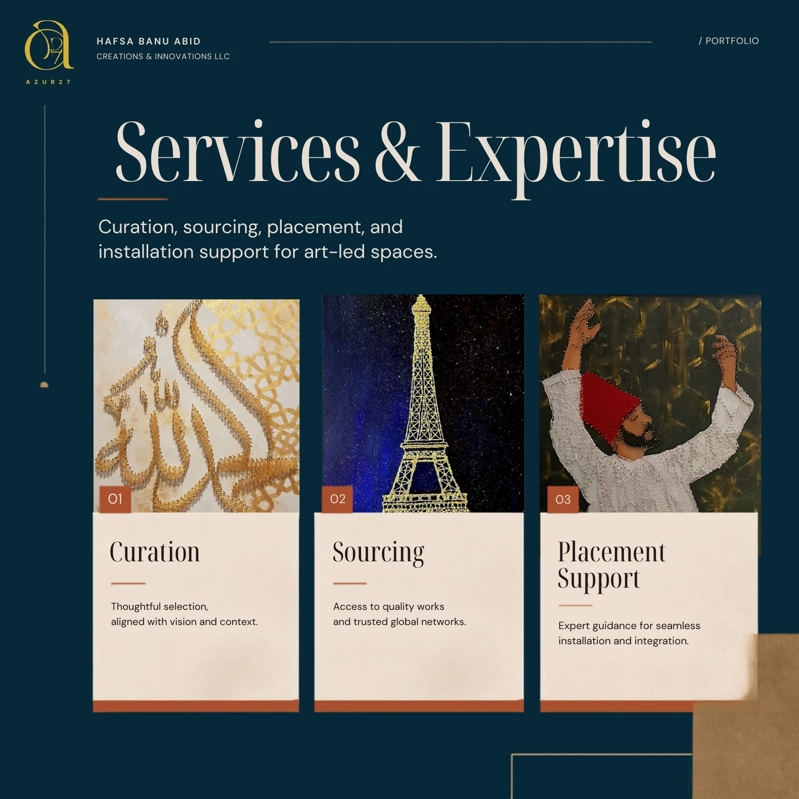 Services and Expertise — Curation, Sourcing, Placement Support