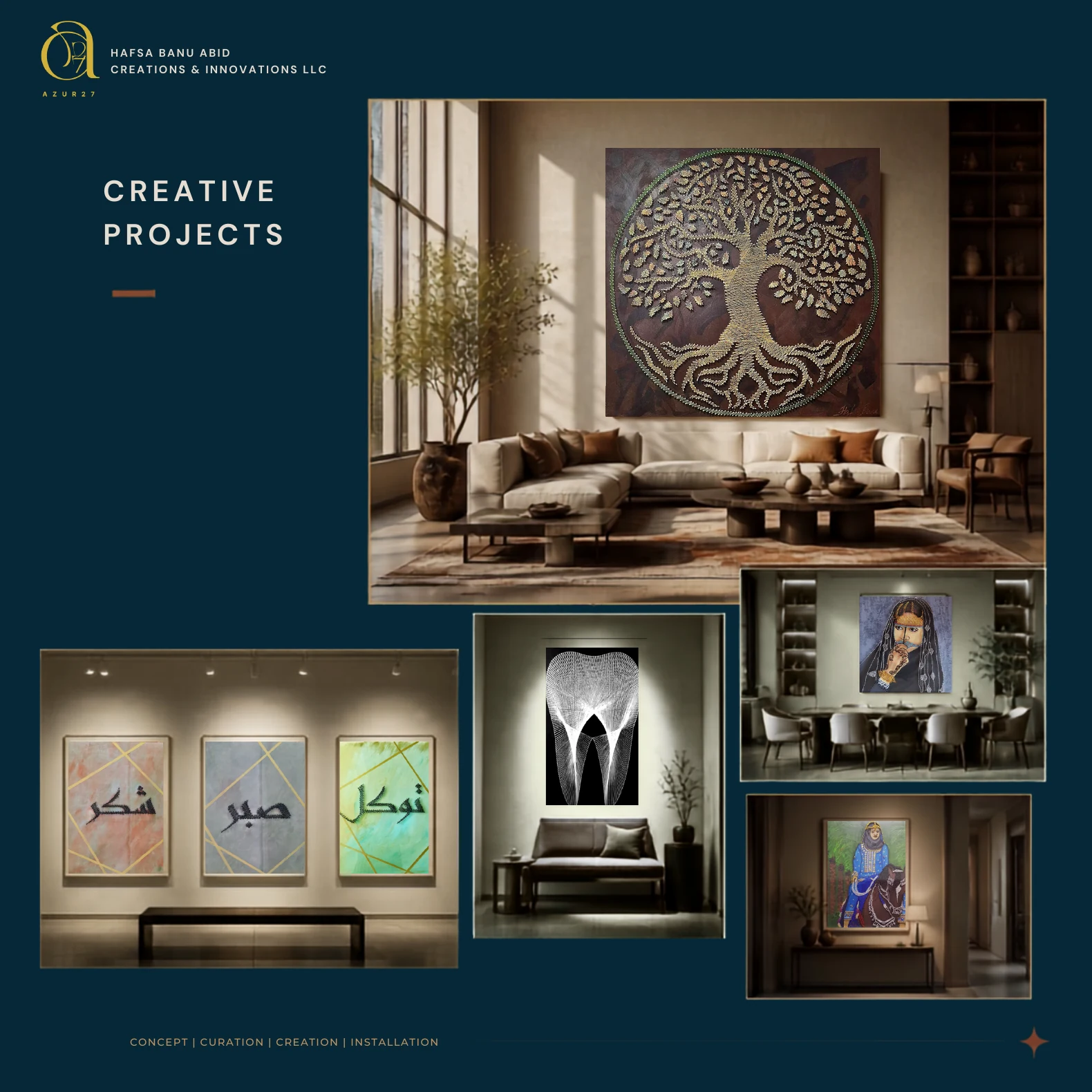 Creative Projects — Concept, Curation, Creation, Installation